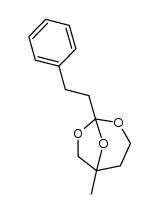 5-methyl-1-phenethyl-2,7,8-trioxabicyclo[3.2.1]octane结构式