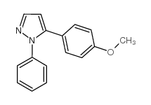 5-(4-甲氧基苯基)-1-苯基-1H-吡唑结构式