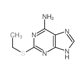 2-(乙硫基)-9H-嘌呤-6-胺结构式