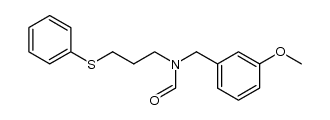 N-(3-methoxyphenyl)methyl-N-[(3-phenylsulfanyl)propyl]formamide结构式