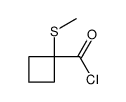 Cyclobutanecarbonyl chloride, 1-(methylthio)- (9CI) Structure