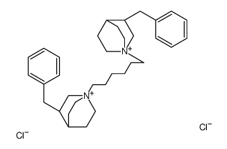 3-benzyl-1-[6-(3-benzyl-1-azoniabicyclo[2.2.2]octan-1-yl)hexyl]-1-azoniabicyclo[2.2.2]octane,dichloride Structure