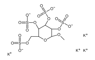Methyl α-D-Glucopyranoside 2,3,4,6-tetra-O-sulfate, Potassium Salt结构式