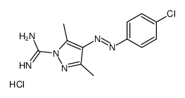4-[(4-chlorophenyl)diazenyl]-3,5-dimethylpyrazole-1-carboximidamide,hydrochloride Structure