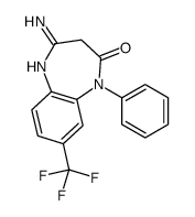 4-Amino-1,3-dihydro-1-phenyl-8-(trifluoromethyl)-2H-1,5-benzodiazepin-2-one Structure