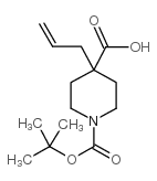 1-Boc-4-烯丙基-4-哌啶甲酸结构式