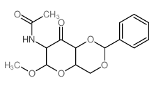 a-D-ribo-Hexopyranosid-3-ulose,methyl 2-(acetylamino)-2-deoxy-4,6-O-(phenylmethylene)-结构式