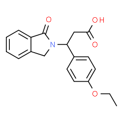 3-(4-乙氧基苯基)-3-(1-氧代异吲哚啉-2-基)丙酸结构式