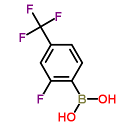 2-氟-4-三氟甲基苯硼酸结构式