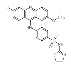 4-[(6-chloro-2-methoxy-acridin-9-yl)amino]-N-(1,3-thiazol-2-yl)benzenesulfonamide picture