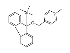 trimethyl-[9-[(4-methylphenyl)methoxy]fluoren-9-yl]silane结构式