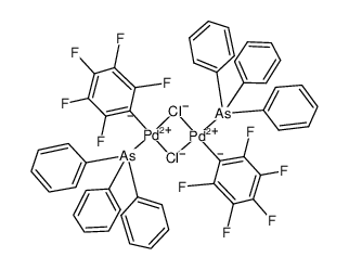 [Pd(μ-Cl)(C6F5)(AsPh3)]2 Structure