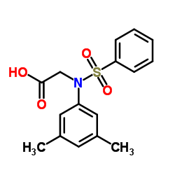 N-(3,5-Dimethylphenyl)-N-(phenylsulfonyl)glycine结构式