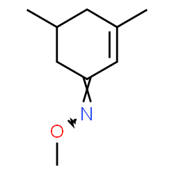 3,5-Dimethyl-2-cyclohexen-1-one O-methyl oxime结构式