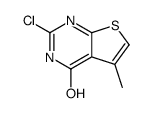2-chloro-5-methyl-3H-thieno[2,3-d]pyrimidin-4-one结构式