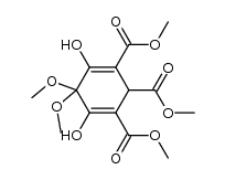trimethyl 4,6-dihydroxy-5,5-dimethoxycyclohexa-3,6-diene-1,2,3-tricarboxylate结构式