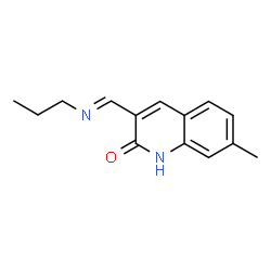 2(1H)-Quinolinone,7-methyl-3-[(propylimino)methyl]-(9CI)结构式