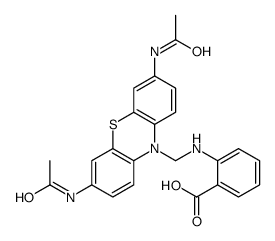 2-[(3,7-diacetamidophenothiazin-10-yl)methylamino]benzoic acid结构式
