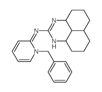 (1E)-1-(1-benzylpyridin-2-ylidene)-2,3-dicyclohexyl-guanidine结构式