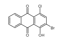2-bromo-4-chloro-1-hydroxy-anthraquinone结构式