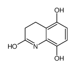 5,8-dihydroxy-3,4-dihydro-1H-quinolin-2-one结构式