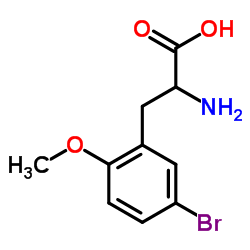DL-5-Bromo-2-methoxyphenylalanine结构式