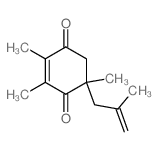 2-Cyclohexene-1,4-dione,2,3,5-trimethyl-5-(2-methyl-2-propen-1-yl)-结构式