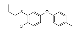 1-chloro-4-(4-methylphenoxy)-2-propylsulfanylbenzene结构式