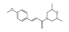 1-(2,6-dimethylmorpholin-4-yl)-3-(4-methoxyphenyl)prop-2-ene-1-thione Structure