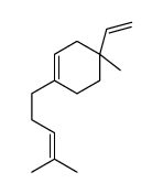 4-ethenyl-4-methyl-1-(4-methylpent-3-enyl)cyclohexene结构式