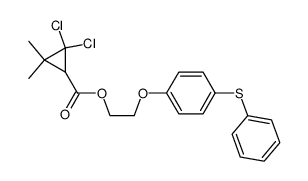 2,2-Dichloro-3,3-dimethyl-cyclopropanecarboxylic acid 2-(4-phenylsulfanyl-phenoxy)-ethyl ester Structure