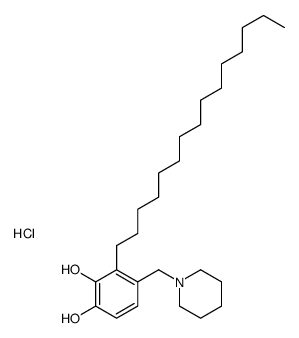 3-pentadecyl-4-(piperidin-1-ylmethyl)benzene-1,2-diol,hydrochloride Structure