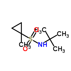 N-叔丁基-1-甲基环丙烷-1-磺酰胺结构式