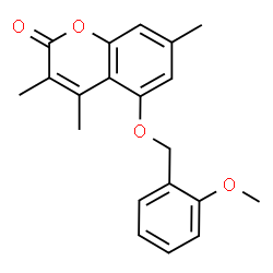 5-[(2-methoxyphenyl)methoxy]-3,4,7-trimethylchromen-2-one结构式