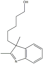 5-(2,3-二甲基-3H-吲哚-3-基)戊烷-1-醇结构式