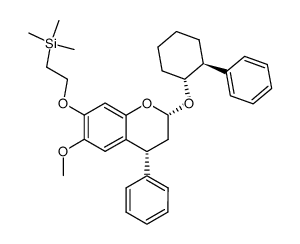 (2-(((2S,4R)-6-methoxy-4-phenyl-2-(((1R,2S)-2-phenylcyclohexyl)oxy)chroman-7-yl)oxy)ethyl)trimethylsilane结构式