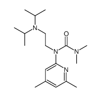 N-(2-diisopropylaminoethyl)-N-(4,6-dimethyl-2-pyridyl)-N',N'-dimethylurea结构式
