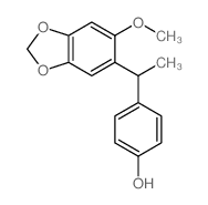 Phenol,4-[1-(6-methoxy-1,3-benzodioxol-5-yl)ethyl]-结构式