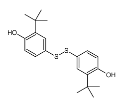 2-tert-butyl-4-[(3-tert-butyl-4-hydroxyphenyl)disulfanyl]phenol Structure