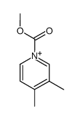 3,4-dimethyl-N-(methoxycarbonyl)pyridinium ion Structure