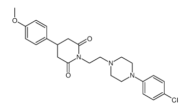 1-[2-[4-(4-chlorophenyl)piperazin-1-yl]ethyl]-4-(4-methoxyphenyl)piperidine-2,6-dione结构式
