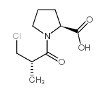 1-((S)-3-氯 2-甲基丙酰基)-l-脯氨酸结构式