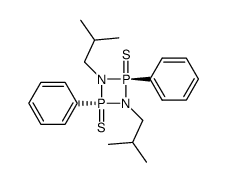 (2r,4r)-1,3-diisobutyl-2,4-diphenyl-1,3,2,4-diazadiphosphetidine 2,4-disulfide Structure