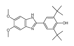 2,6-Di-tert-butyl-4-(5,6-dimethoxy-1H-benzoimidazol-2-yl)-phenol结构式