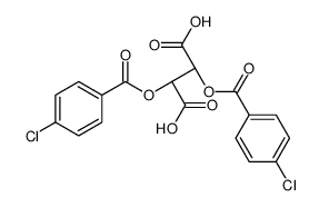 (2S,3s)-2,3-双((4-氯苯甲酰基)氧基)琥珀酸结构式