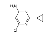 6-chloro-2-cyclopropyl-5-methylpyrimidin-4-amine Structure
