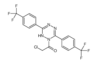 1-[3,6-bis[4-(trifluoromethyl)phenyl]-1H-1,2,4,5-tetrazin-2-yl]-2-chloroethanone Structure