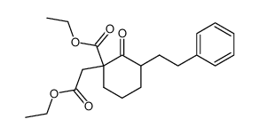 (1-ethoxycarbonyl-2-oxo-3-phenethyl-cyclohexyl)-acetic acid ethyl ester Structure