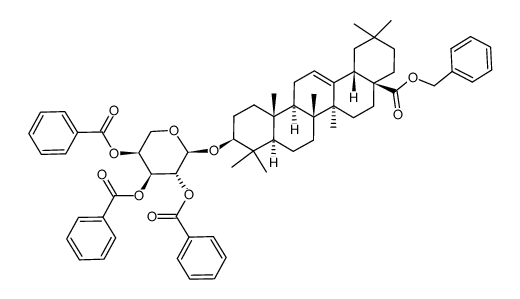 benzyl oleanolate 3-O-2,3,4-tri-O-benzoyl-α-L-arabinopyranoside Structure