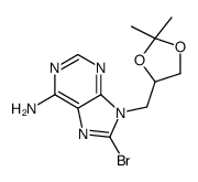 8-bromo-9-[(2,2-dimethyl-1,3-dioxolan-4-yl)methyl]purin-6-amine结构式